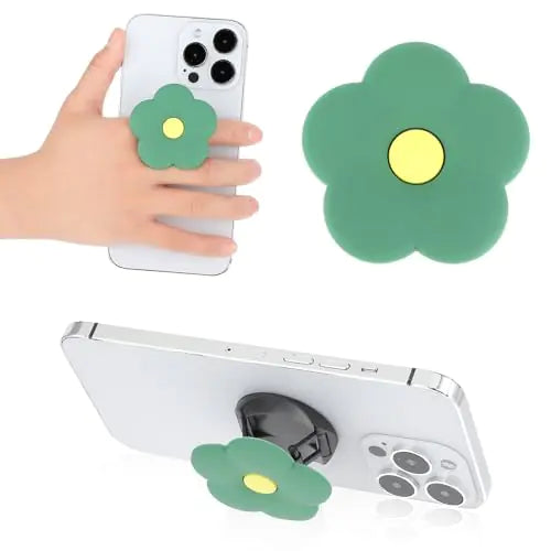 Green Daisy Silicone Phone Grip